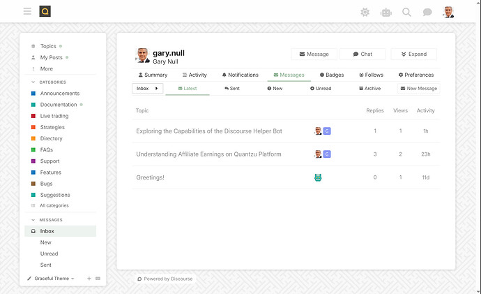 Inbox as Graceful Theme Light